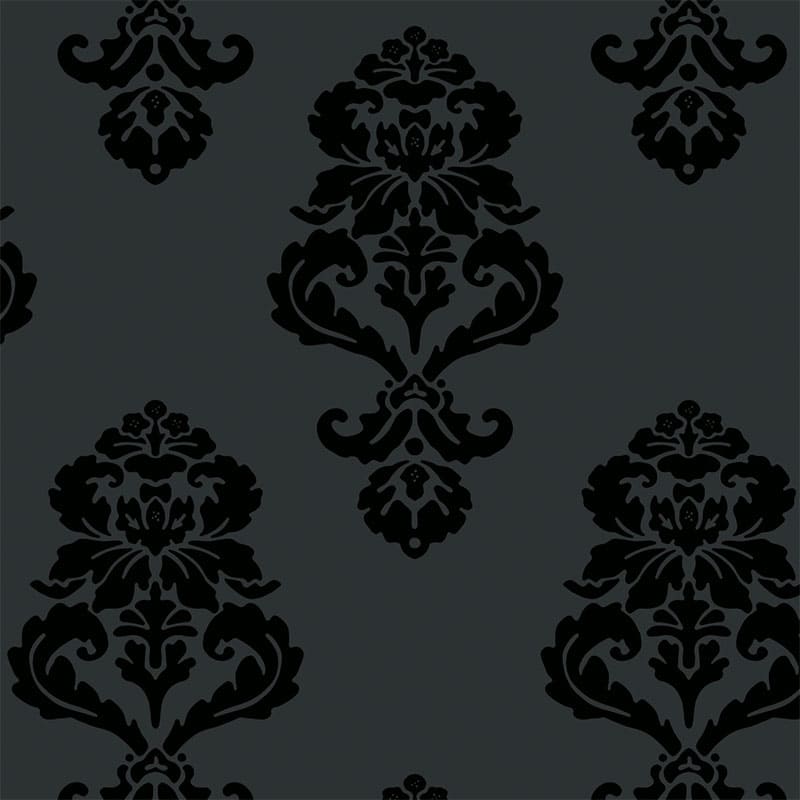 Monochrome Gris Blanc Noir Ressort Papier Peint Argent paillettes de Coloroll m0925 